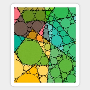 Yellow and Green Bubbles Sticker